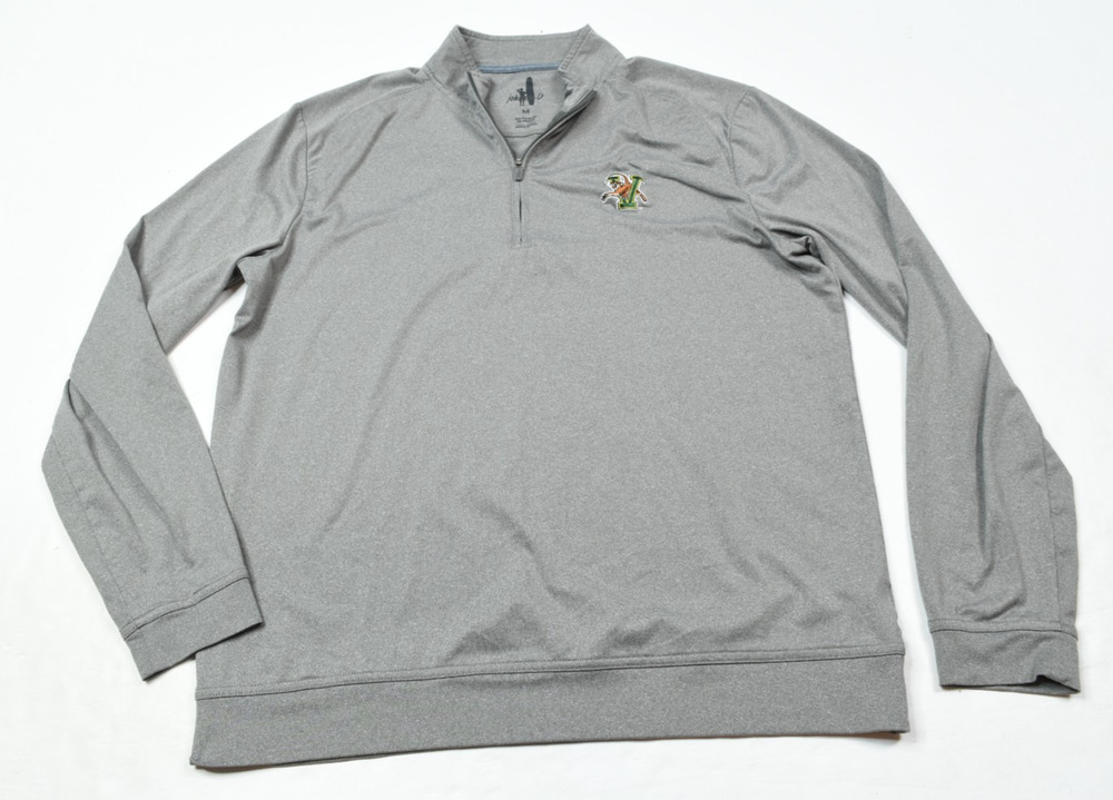 Johnnie-O Vermont Catamounts 1/4 Zip Pullover Mens Medium Gray Stretch Pullover